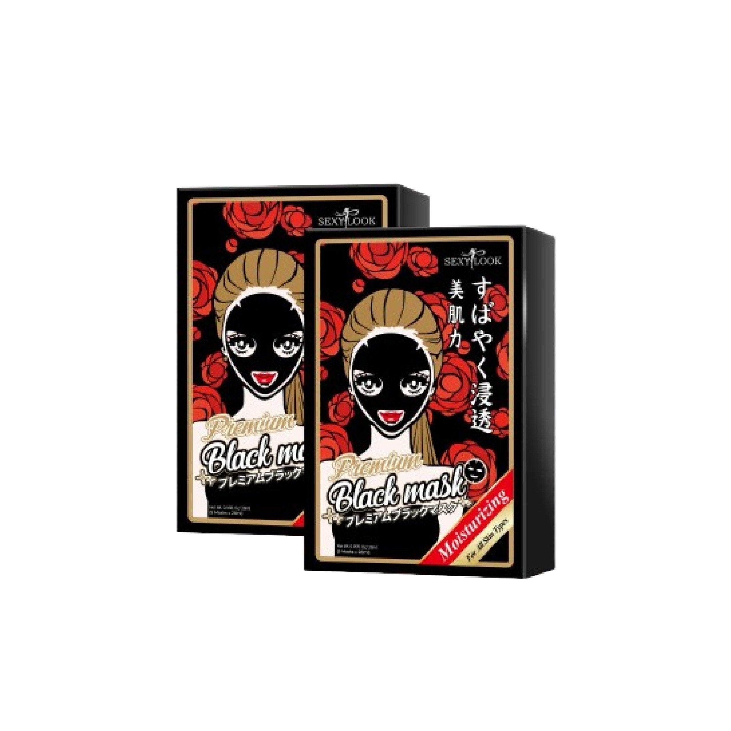 Combo of 10 Sexylook Black Rose Red Masks Support Moisturizing and Reduce Dark Spots