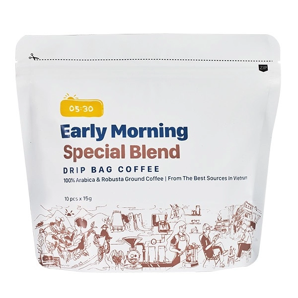 Special Blend paper filter coffee ZIP bag 10 packs - Early Morning Drip Bag Coffee