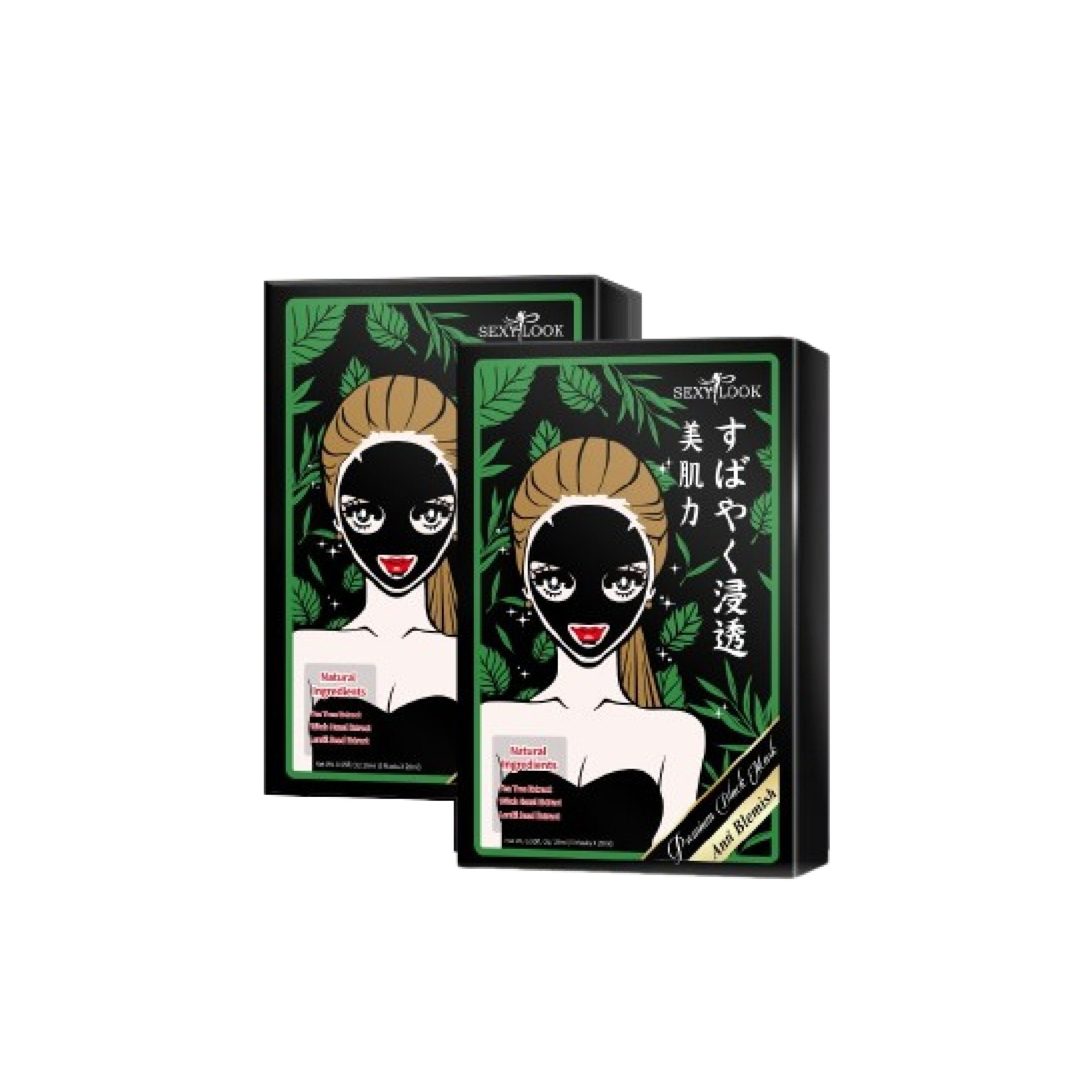 Sexylook Tea Tree Black Mask Combo 10 Pieces Helps Reduce Acne Oil, Beautify Skin, Moisturize Skin