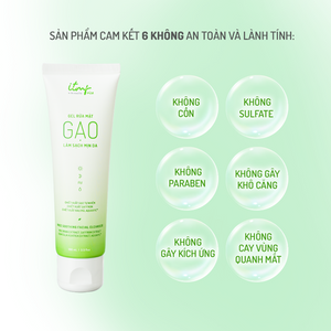 Gel rửa mặt gạo ITMF làm sạch mịn da 100ml 3