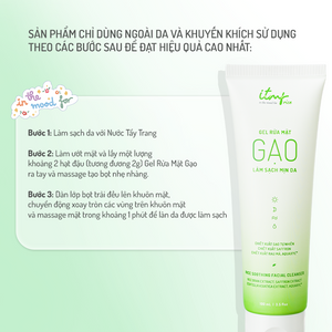 Gel rửa mặt gạo ITMF làm sạch mịn da 100ml 7