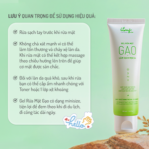 Gel rửa mặt gạo ITMF làm sạch mịn da 100ml 8