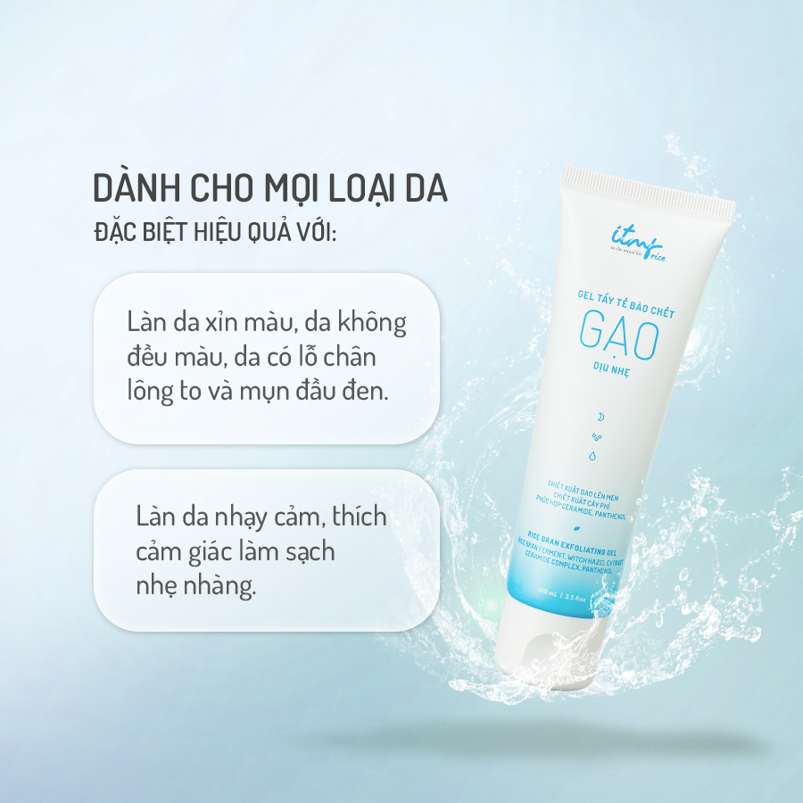 Gel tẩy tế bào chết gạo ITMF dịu nhẹ 100ml 4