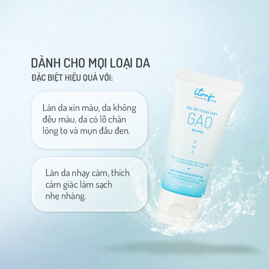 Gel tẩy tế bào chết gạo ITMF dịu nhẹ 30ml 4 