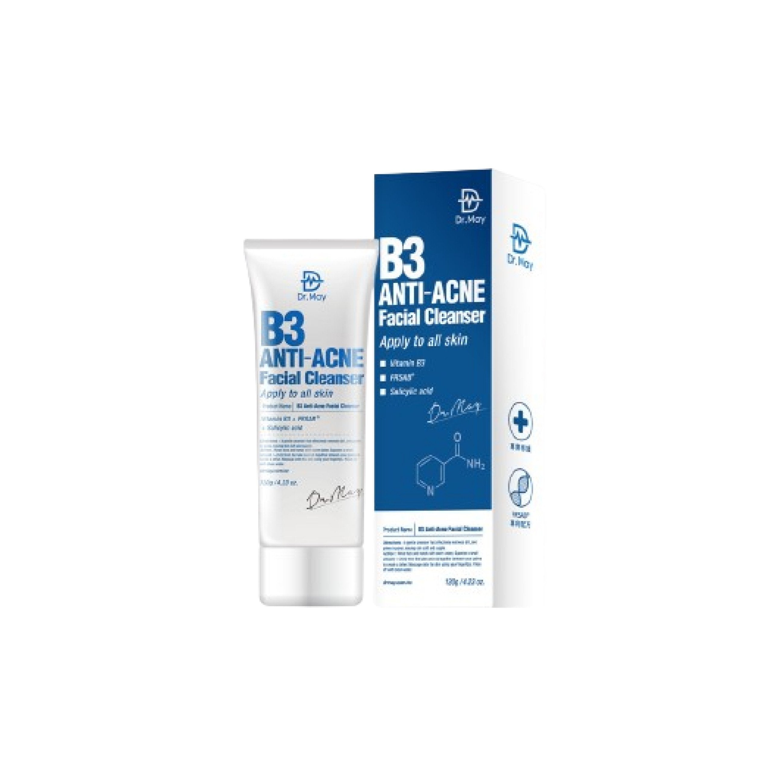 Dr.May B3 Facial Cleanser Helps Reduce Acne Oil on Skin 120ml