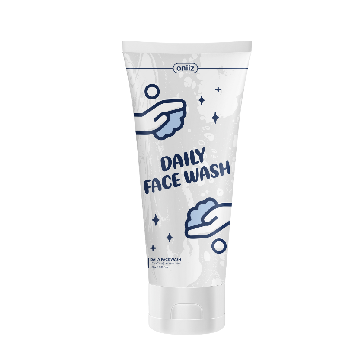 Sữa rửa mặt Daily Face Wash bùn khoáng Oniiz làm sạch bụi bẩn, sáng da, ngừa mụn cho da 100ml