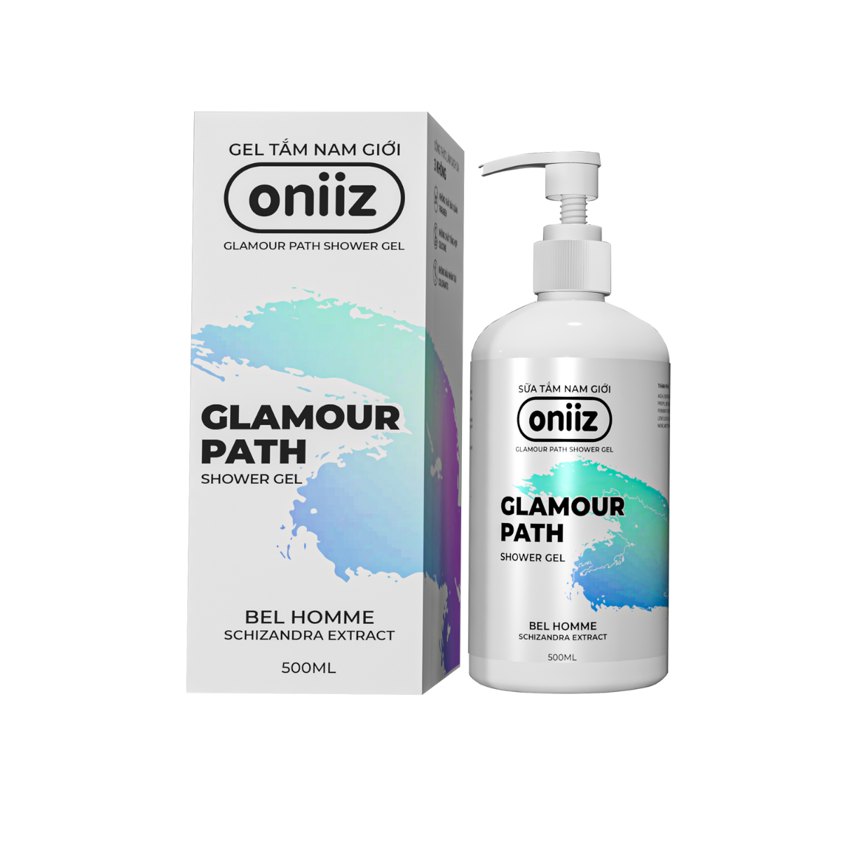 Sữa tắm hương nước hoa Oniiz, Gel tắm Bel Homme hương thơm hiện đại, nam tính 500ml