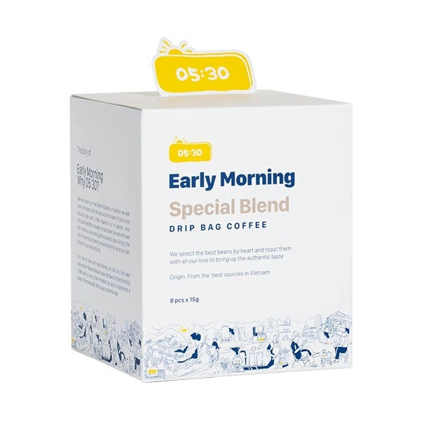 Cà phê phin giấy Special Blend hộp 8 gói - Early Morning drip bag coffee