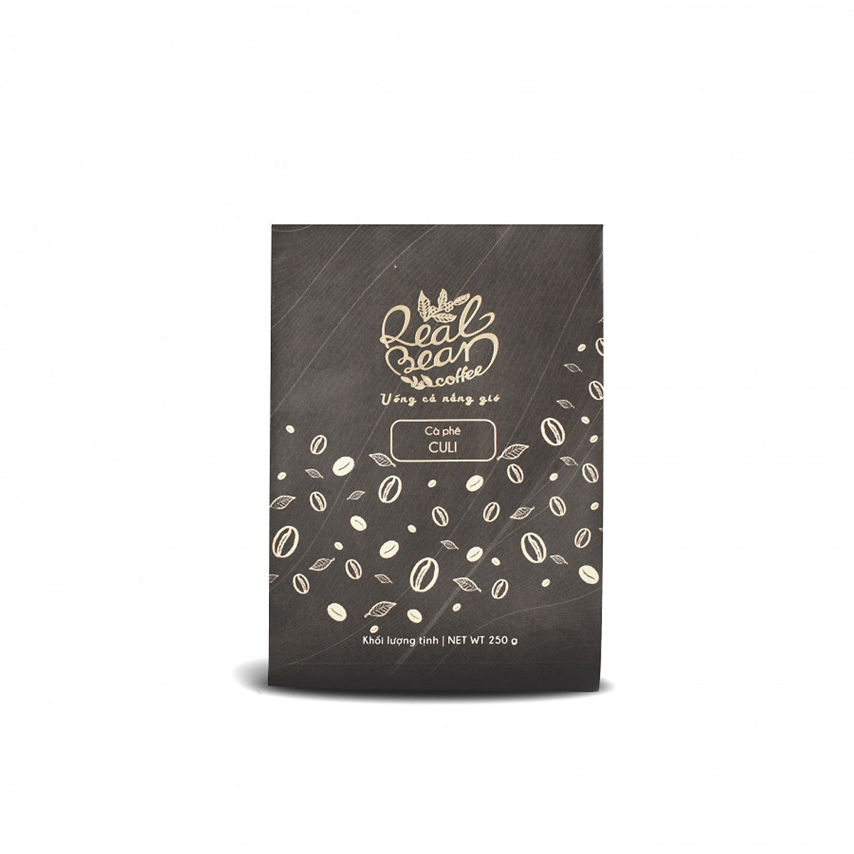REAL BEAN COFFEE Pure Roasted Culi Coffee 250grams for Filter and Machine Brewing